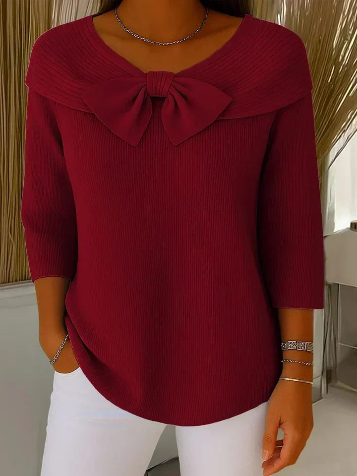 Tiphaine | Pull Nœud et Col Rond