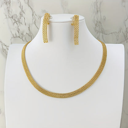 Aurélie | Set Collier Long, Bracelet & Boucles d'Oreilles Raffiné