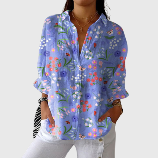 Charlotte | Blouse à Motifs Colorés