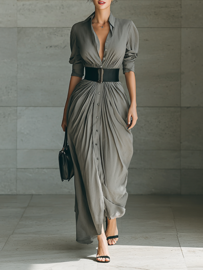 Zélia | Robe Longue Plissée