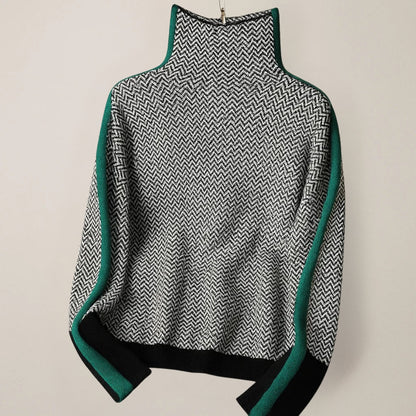 Ninon | Pull Col Montant Rayé