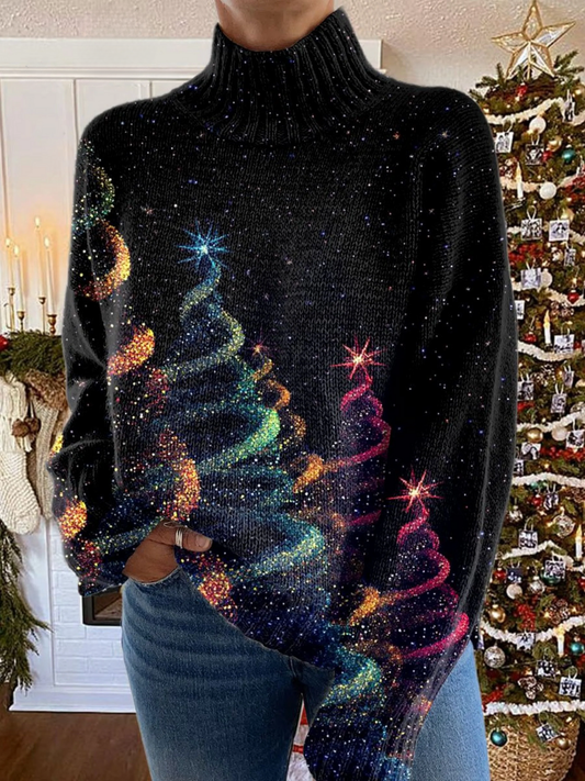 Colette | Pull Col Roulé Scintillant de Noël