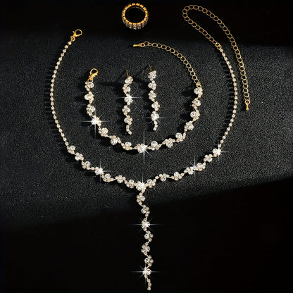 Valentine | Set Bijoux Fleur Étincelante Haut de Gamme
