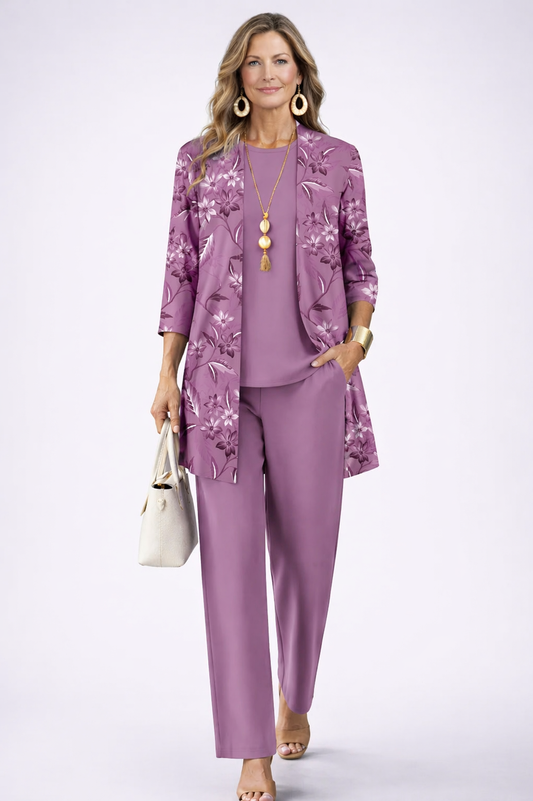 Paolina | Ensemble 3 pièces violet