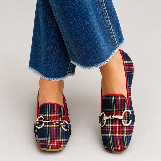 Mélanie | Mocassin à Carreaux