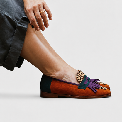 Faustine | Mocassin Marron Léopard