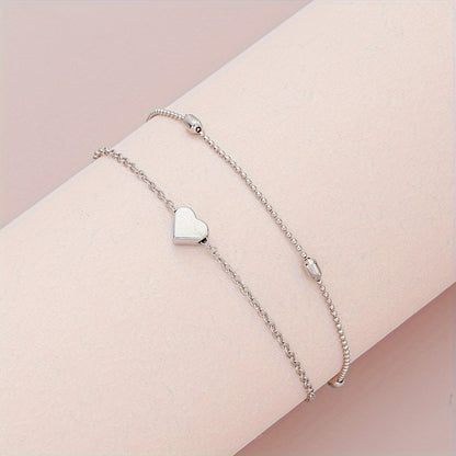 Margaux | Set Bijoux Cœur & Perles Superposés