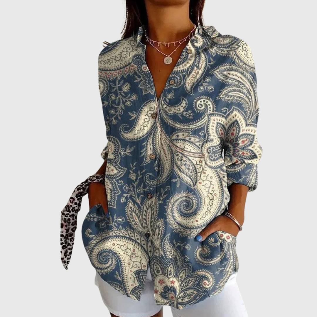 Clarisse | Blouse Fluide à Motifs