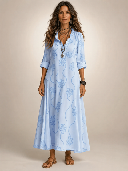 Perle | Robe d'Été Fleurie, Amincissante