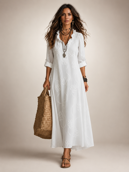 Perle | Robe d'Été Fleurie, Amincissante