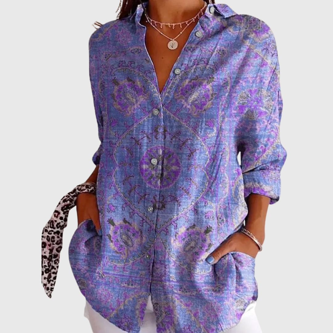 Philippine | Blouse Fluide à Motifs