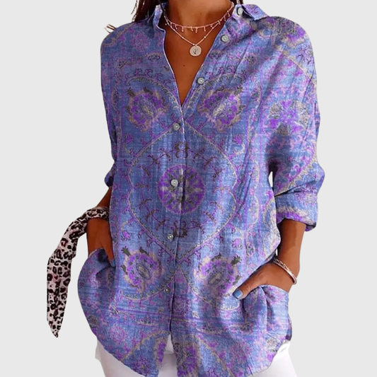 Philippine | Blouse Fluide à Motifs
