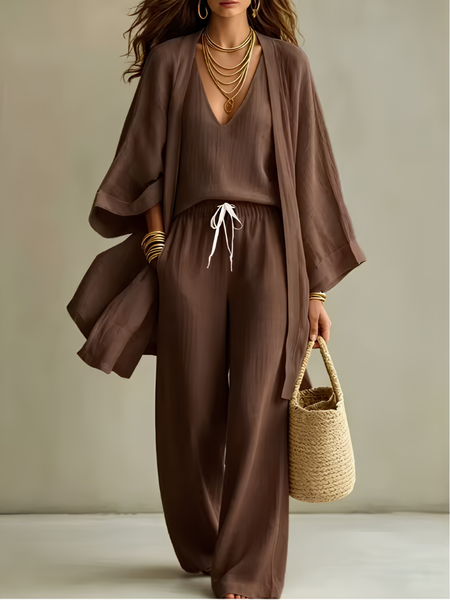 Blandine | Ensemble Homewear Trois Pièces Décontracté