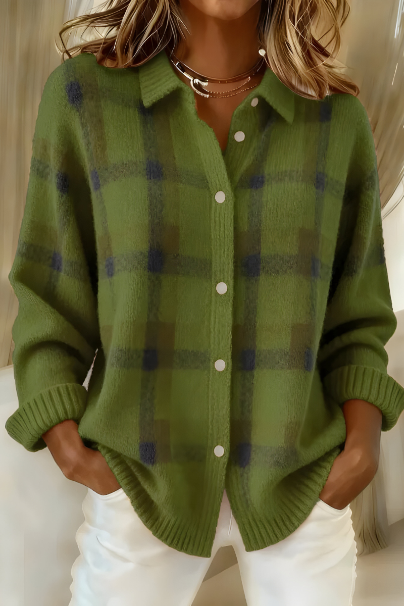 Colette | Cardigan à Carreaux