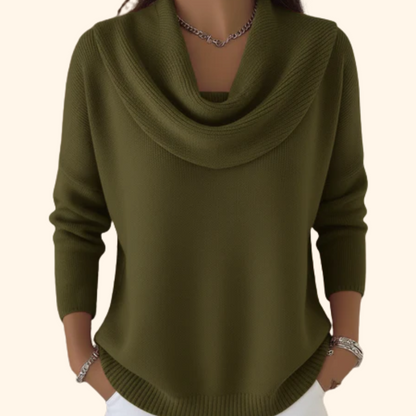 Barbara | Pull Col Bénitier Drapé