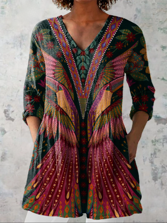 Adrianna | Blouse longue à col en V