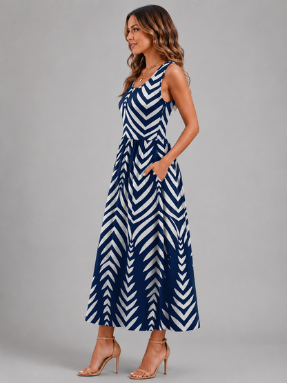 Françoise | Robe Midi Bohème, Col Halter