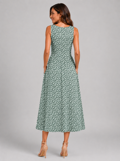 Françoise | Robe Midi Bohème, Col Halter