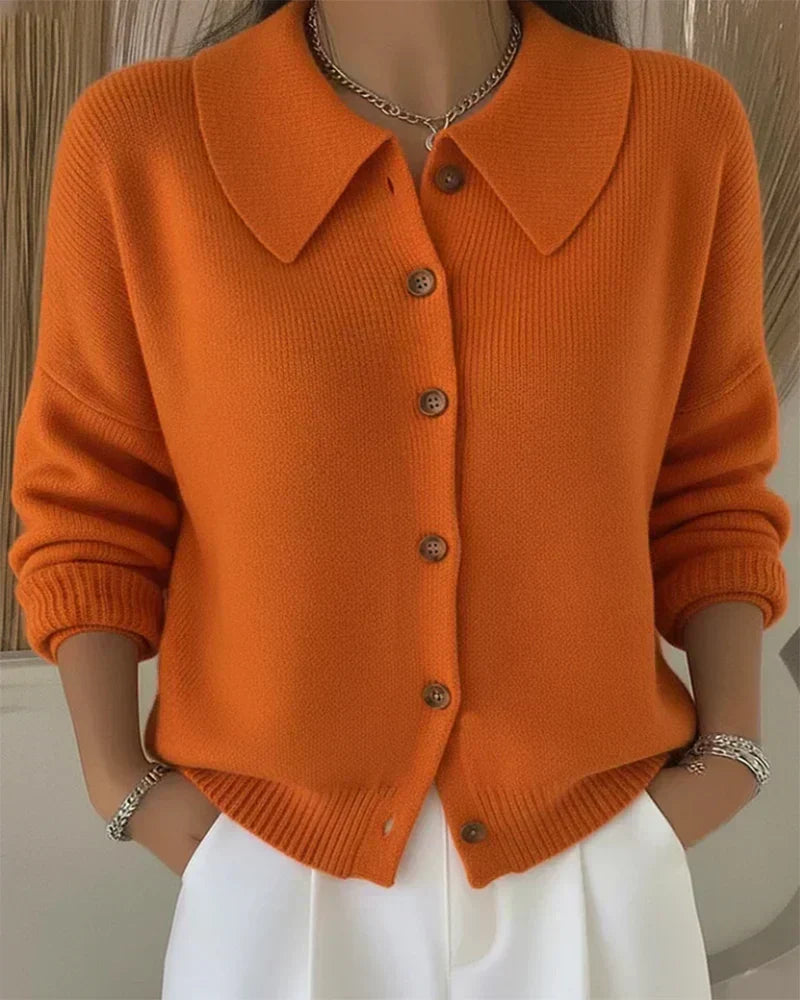 Véra | Cardigan à Col Boutonné