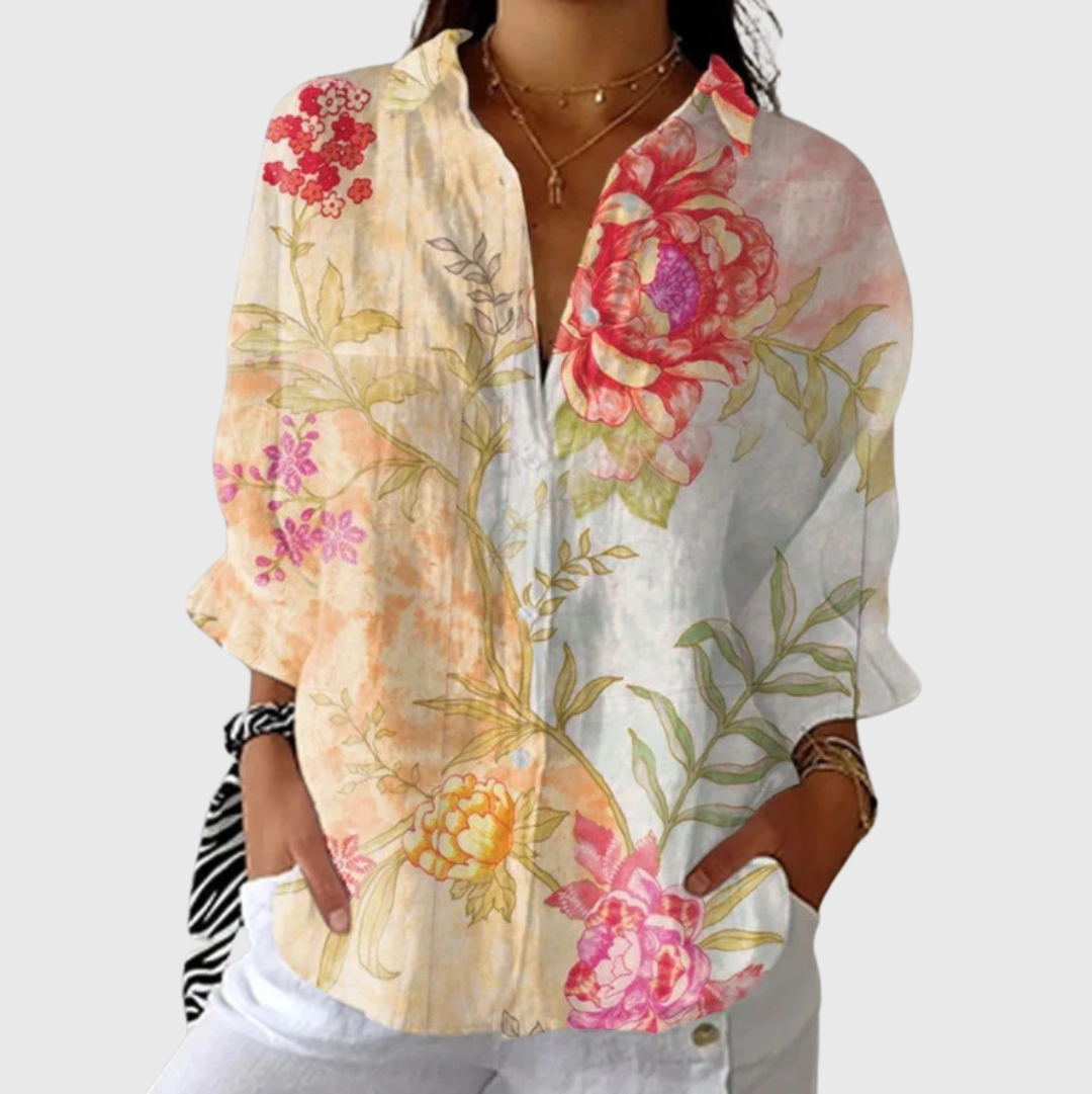 Rosalie | Blouse à Motifs Orange