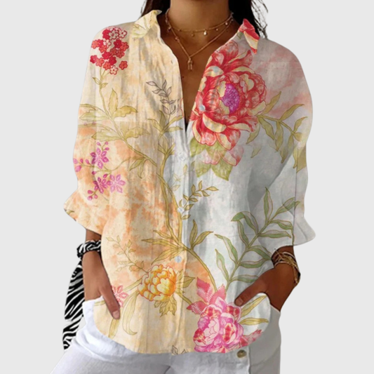 Rosalie | Blouse à Motifs Orange