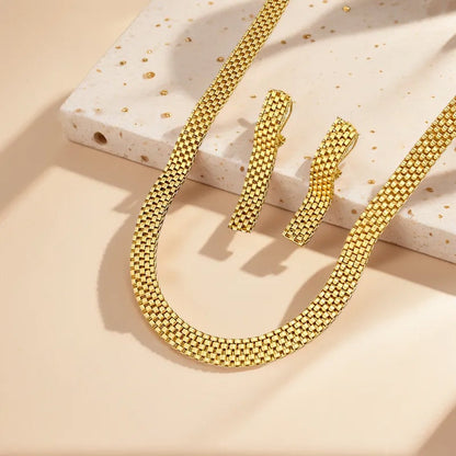 Aurélie | Set Collier Long, Bracelet & Boucles d'Oreilles Raffiné