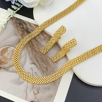 Aurélie | Set Collier Long, Bracelet & Boucles d'Oreilles Raffiné