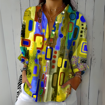 Capucine | Blouse Vive et Artistique à Boutons