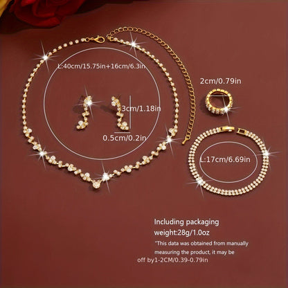 Bénédicte | Set Bijoux Élégant Léger 4 Pièces