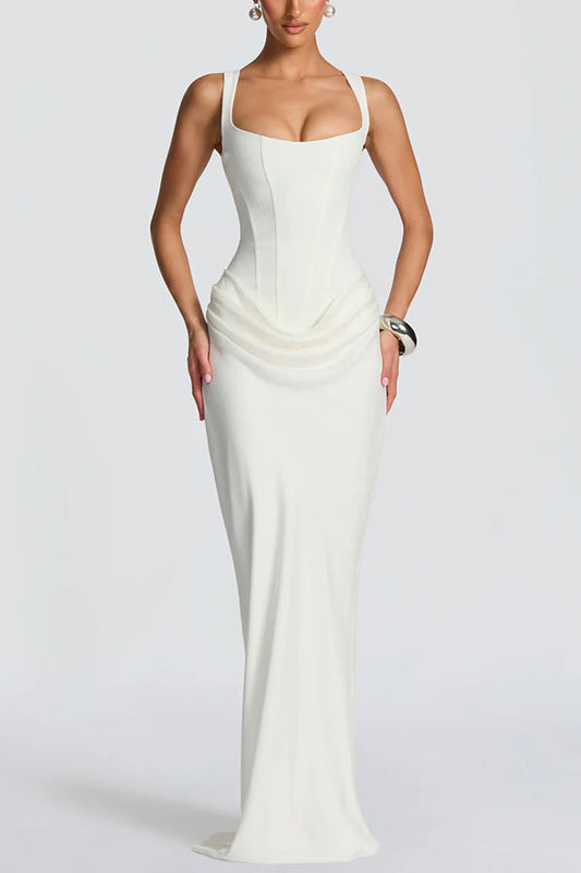 Éléonore | Robe Maxi Col Carré