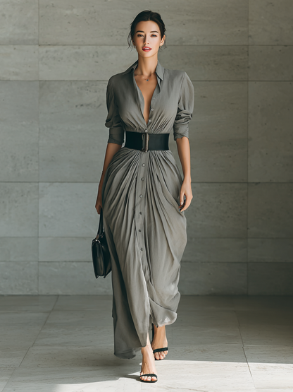 Zélia | Robe Longue Plissée
