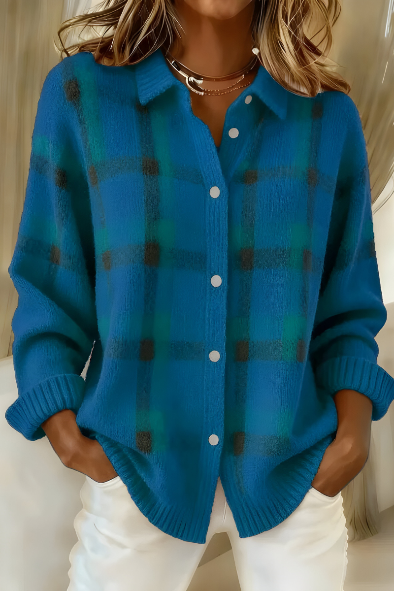 Colette | Cardigan à Carreaux