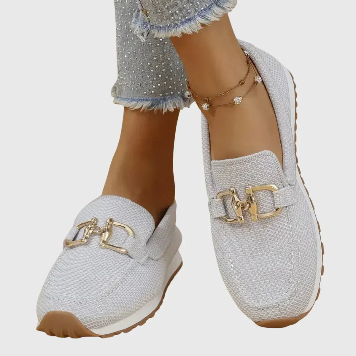 Camilla | Slip-on sportives à détail doré