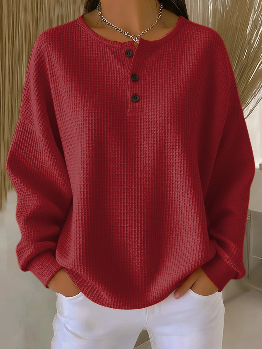 Mirabelle | Sweat Henley Gaufré Cocooning