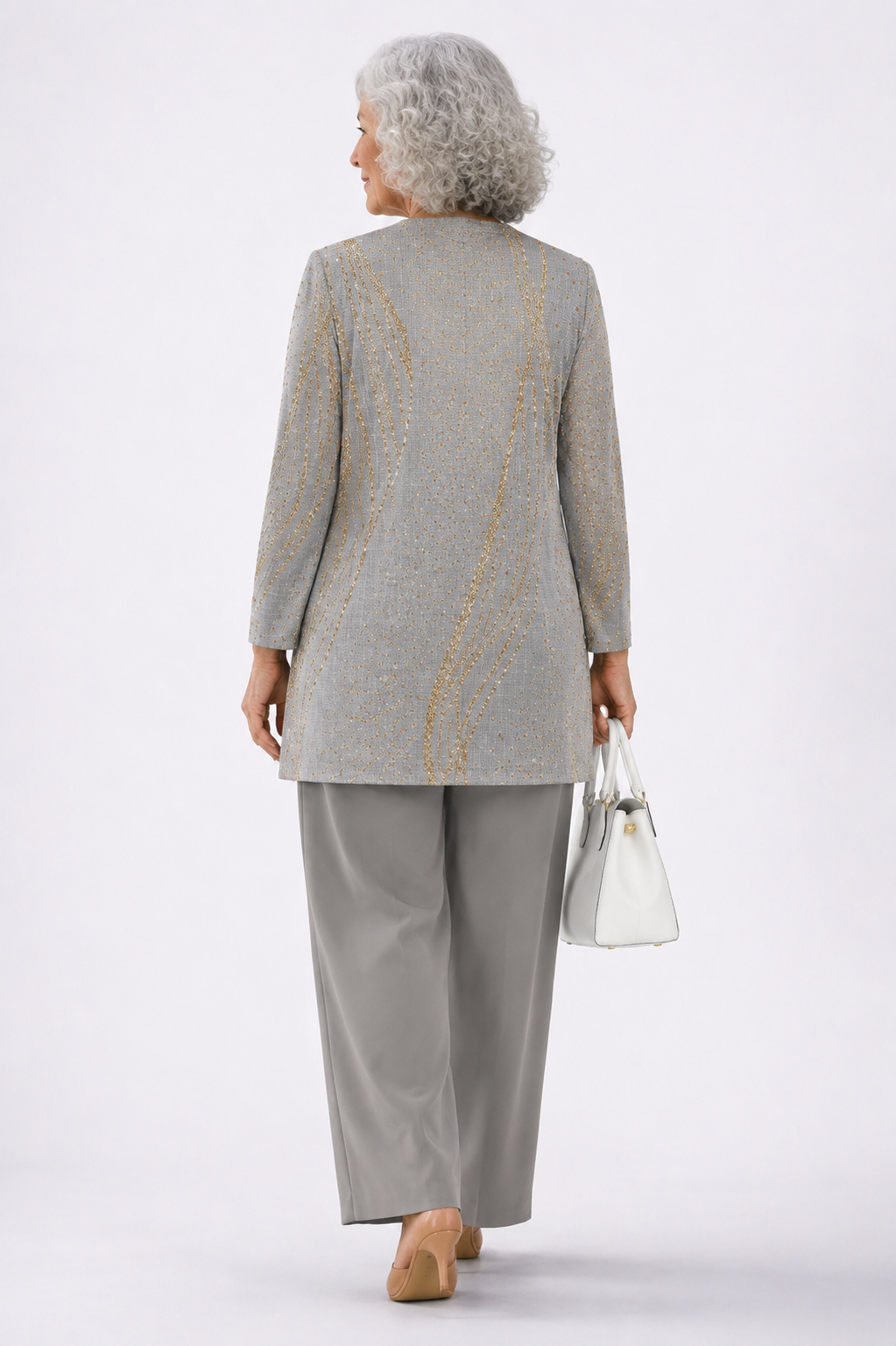 Allegra | Ensemble 3 pièces bleu et marbre doré