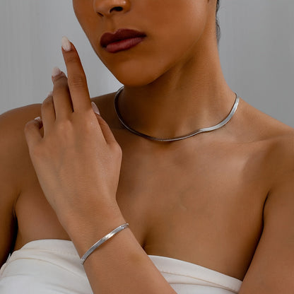 Séraphine | Set Collier Chaîne Serpent Vintage