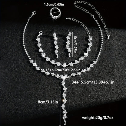 Valentine | Set Bijoux Fleur Étincelante Haut de Gamme