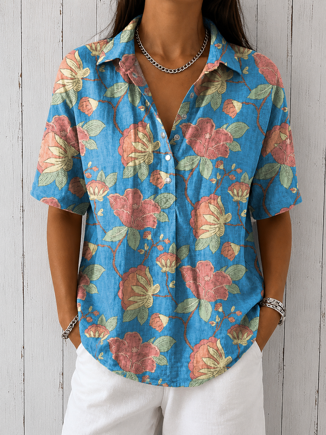 Lina | Blouse Élégante à Imprimé Floral