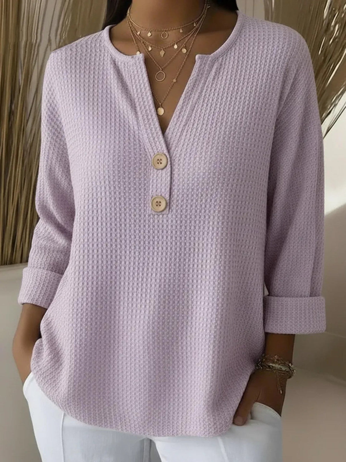 Lucinde | Haut Henley Boutonné