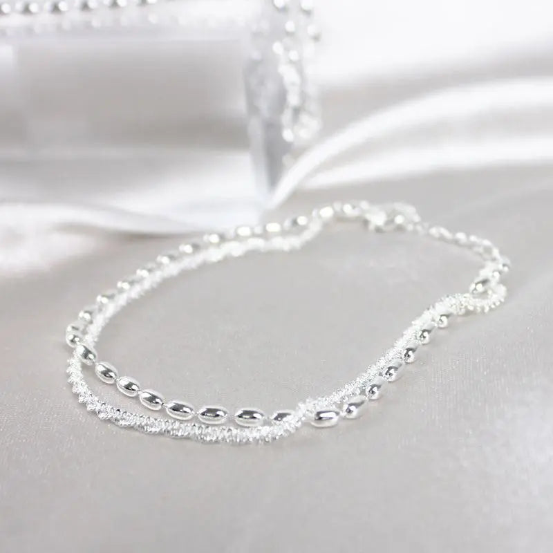 Éléonore | Set de Bracelets Argentés aux Détails de Zircon