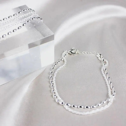 Éléonore | Set de Bracelets Argentés aux Détails de Zircon