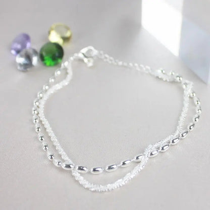 Éléonore | Set de Bracelets Argentés aux Détails de Zircon