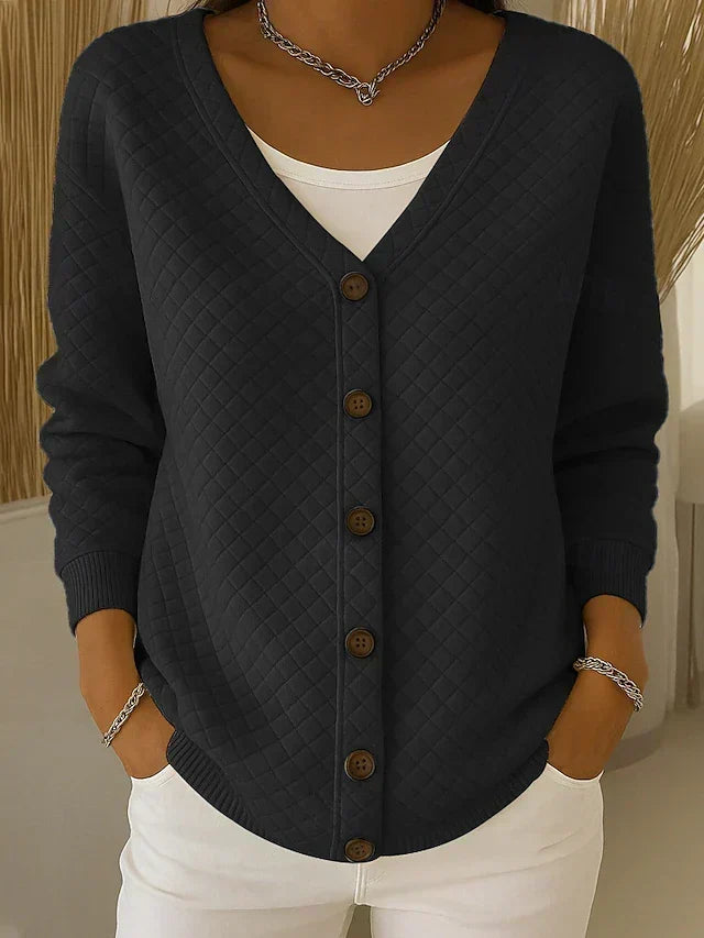Laurène | Cardigan Matelassé Boutonné