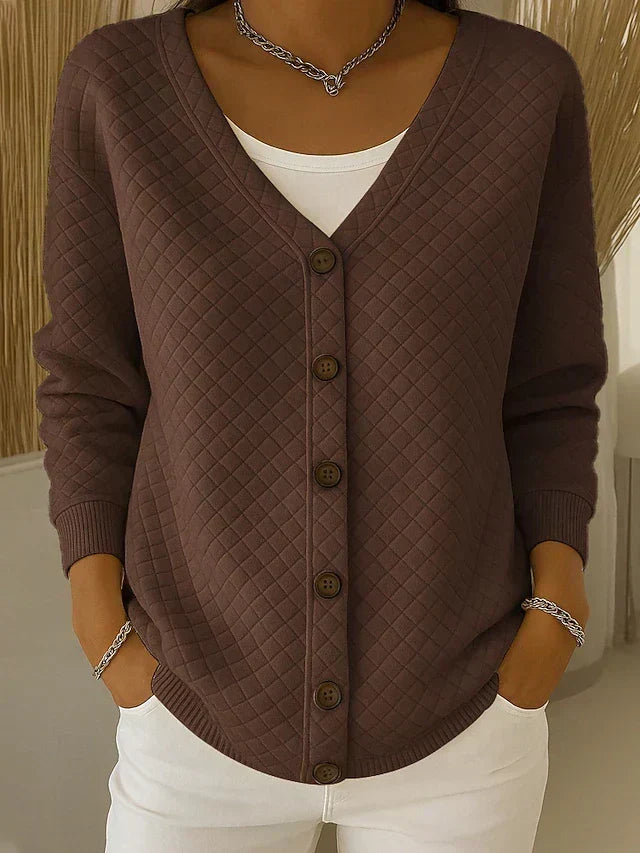 Laurène | Cardigan Matelassé Boutonné