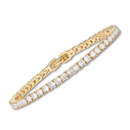 Aurore | Bracelet Tennis Doré en Moissanite