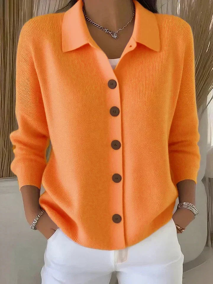 Joséphine | Cardigan à Col Boutonné
