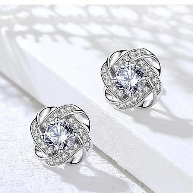 Roseline | Boucles d'Oreilles Spirale Florale Dorées