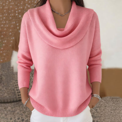 Barbara | Pull Col Bénitier Drapé