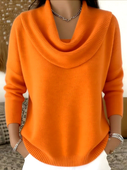 Barbara | Pull Col Bénitier Drapé