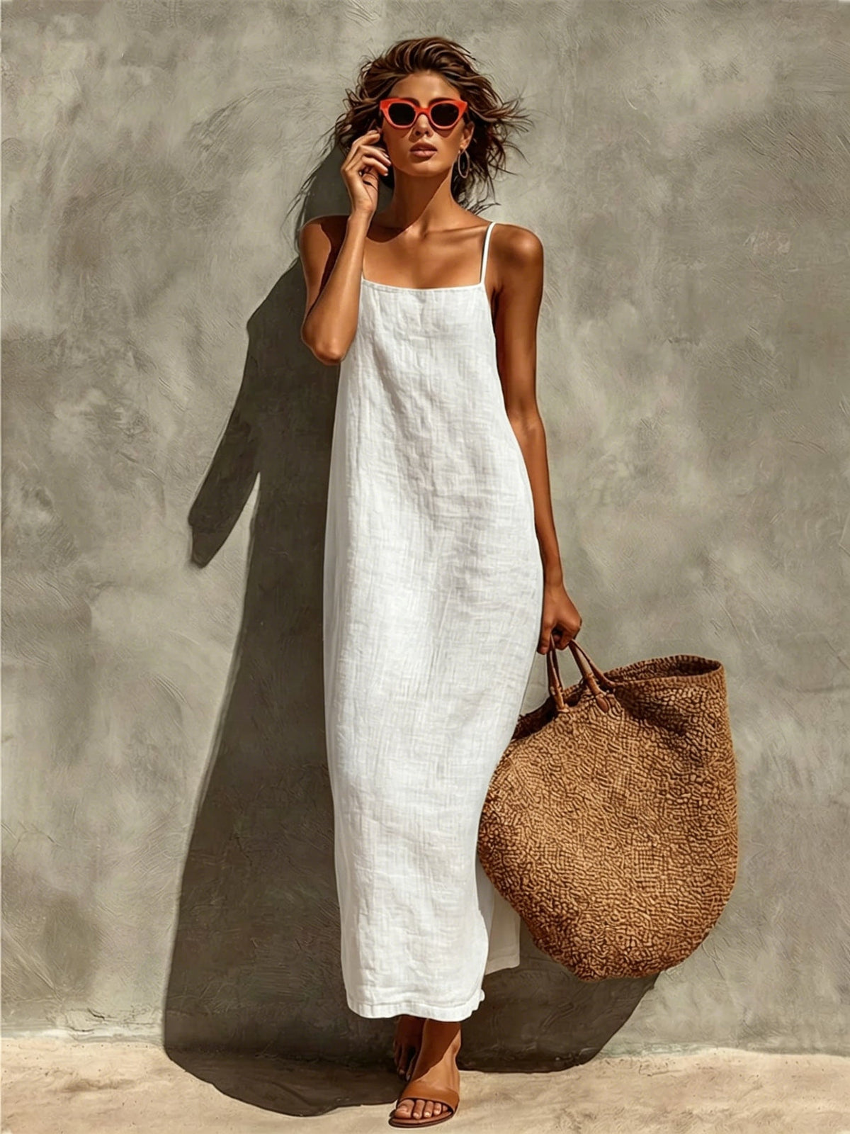 Iris | Robe Maxi à Fines Bretelles